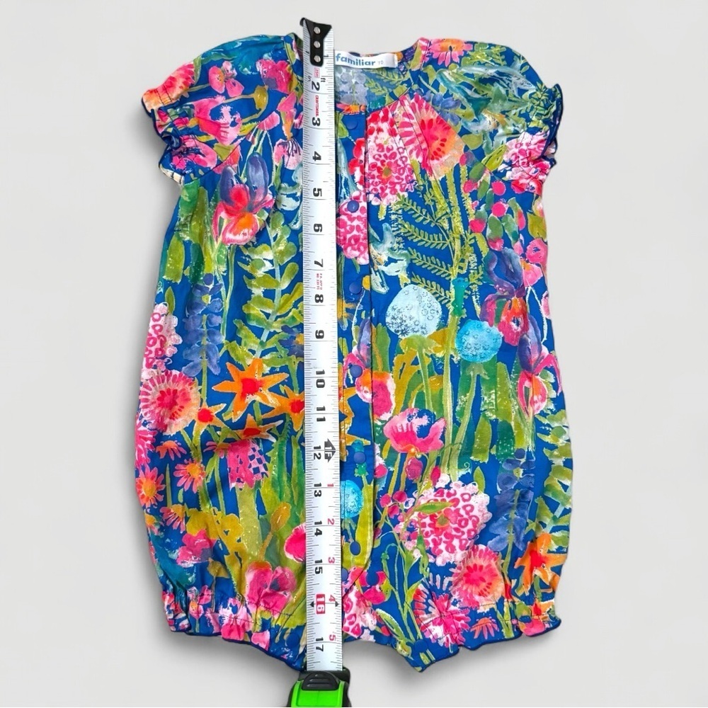 Familiar Japan Baby Girl Floral Bubble Romper 70 / 6–12M Ruffle Butt - Picture 10 of 16